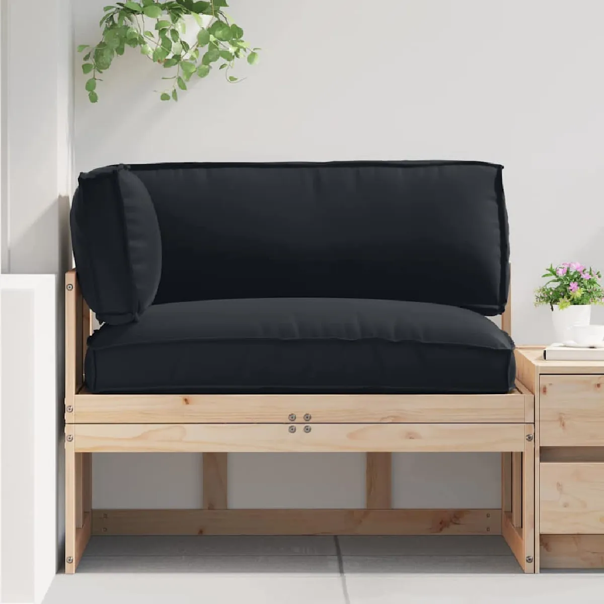 vidaXL Ensemble de coussins en palette de 3 pièces en tissu Oxford - vue 2