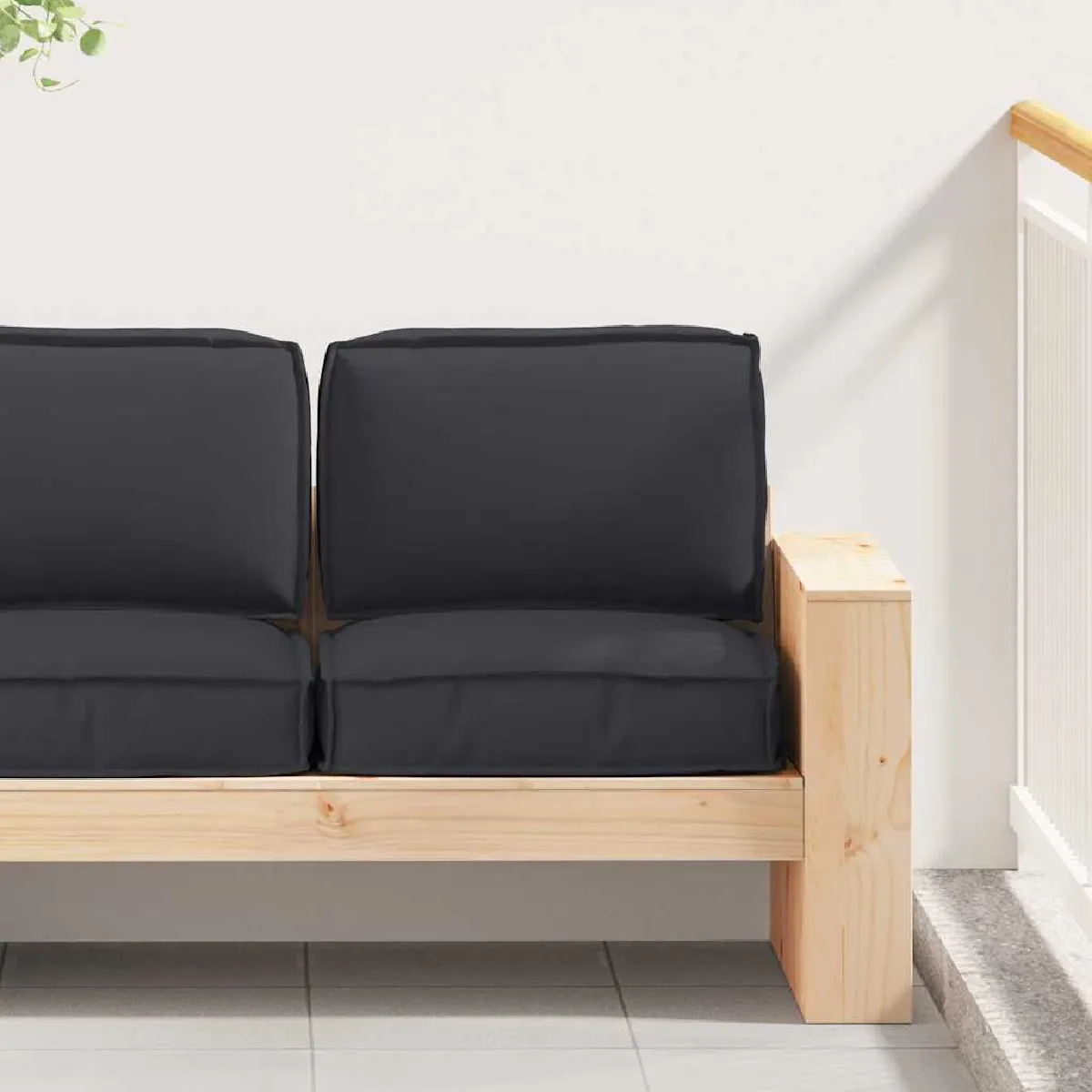 vidaXL Set de Coussins de Palette en 2 Pièces en Tissu Oxford - vue 8