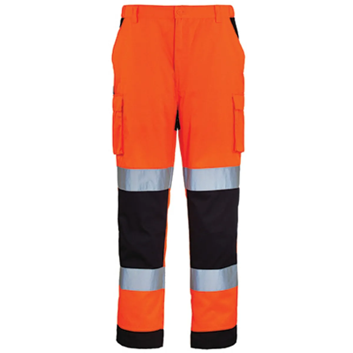 Pantalon de travail homme à haute visibilité multipoches PATROL hi viz orange marine T2XL COVERGUARD 7PAOPXXL
