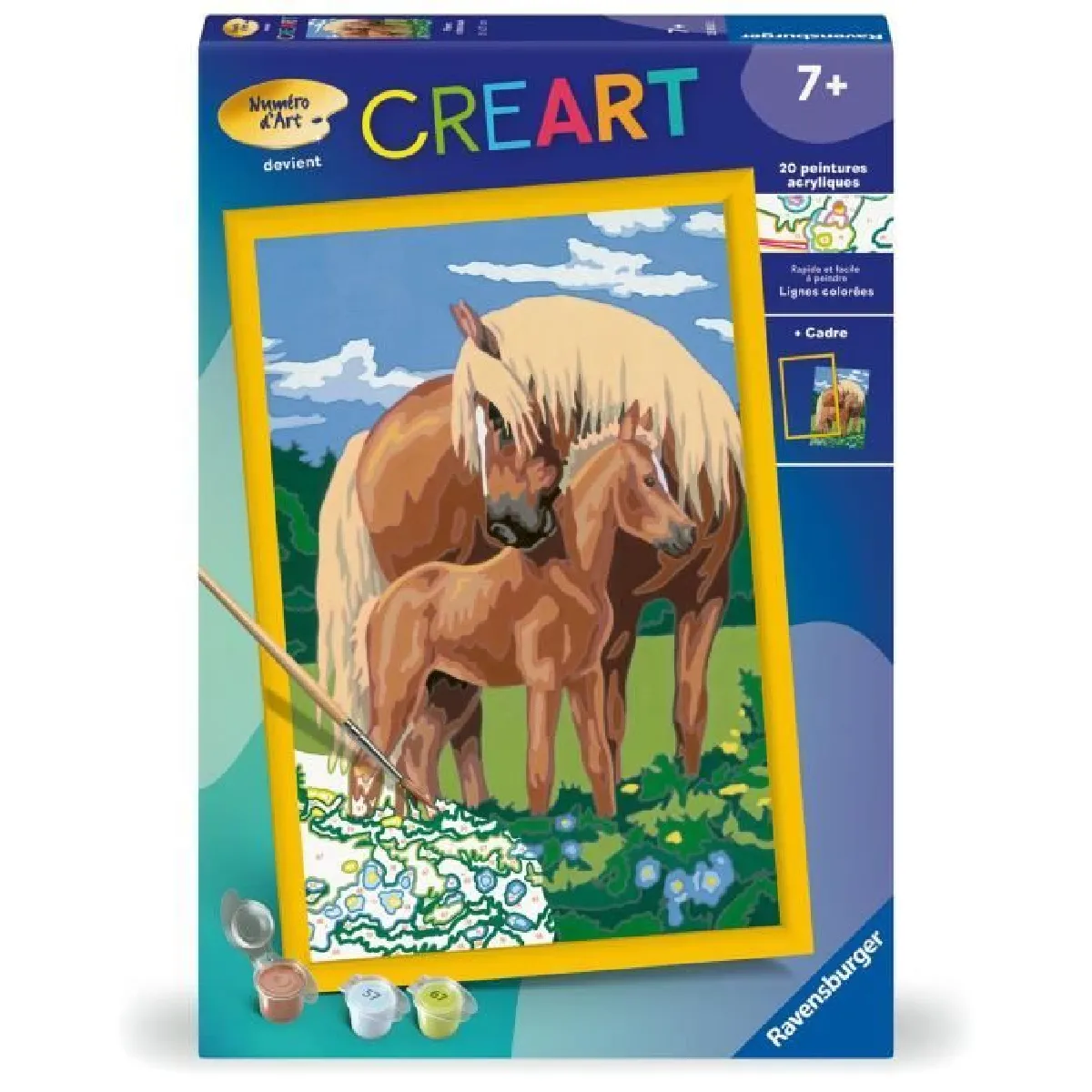 Ravensburger – Numéro d’Art Grand Format – Horde de Chevaux – Loisir créatif – Kit de Peinture par numéros – Activité détente et créative – Dès – 28682 – Version française - vue 10