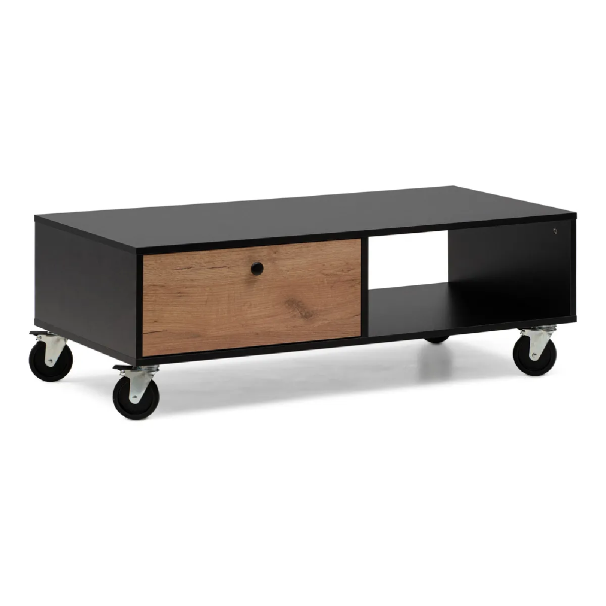Meilleurs prix pour Table basse 110x55x38cm noir et chêne