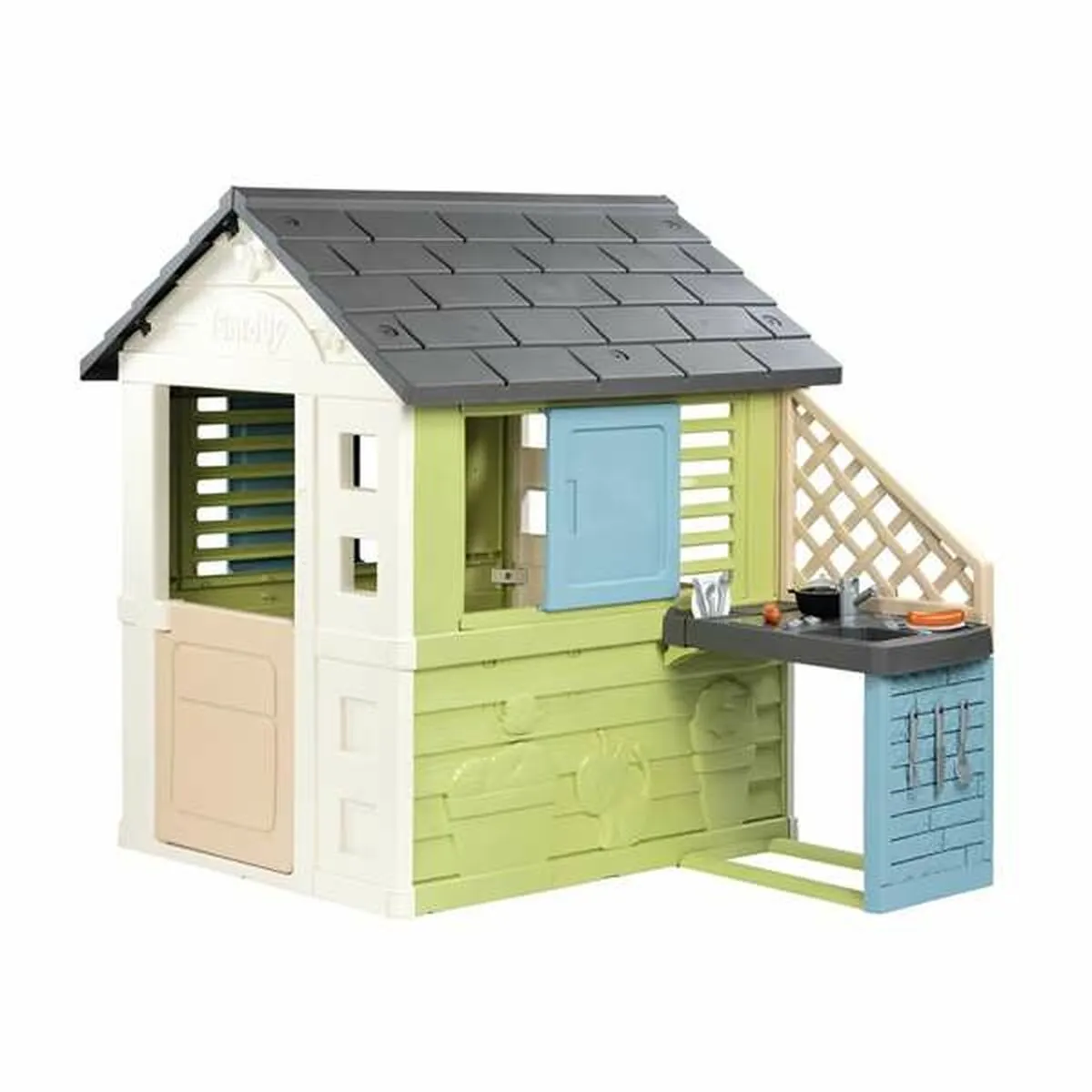 Smoby Life Maison Pretty + Cuisine d'été Plaque Grill et évier 17 accessoires Matière Recyclée Dès - vue 2