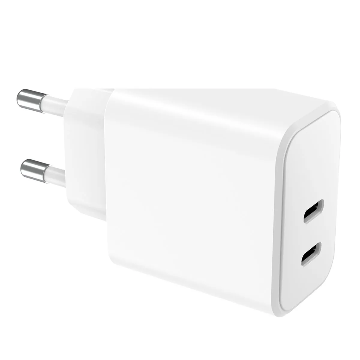 Wow Blanc Chargeur Secteur Rapide Double Port Usb-C 40W (20W+20W) Power Delivery