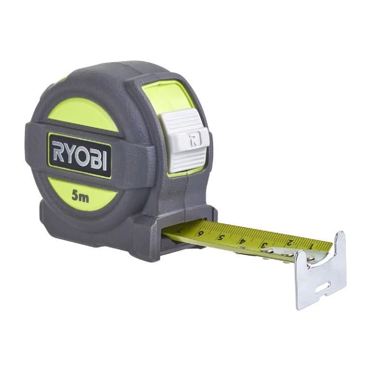 Ryobi Mètre ruban - RTM5M - 5 m - Largeur 25 mm - Crochet sécurisé