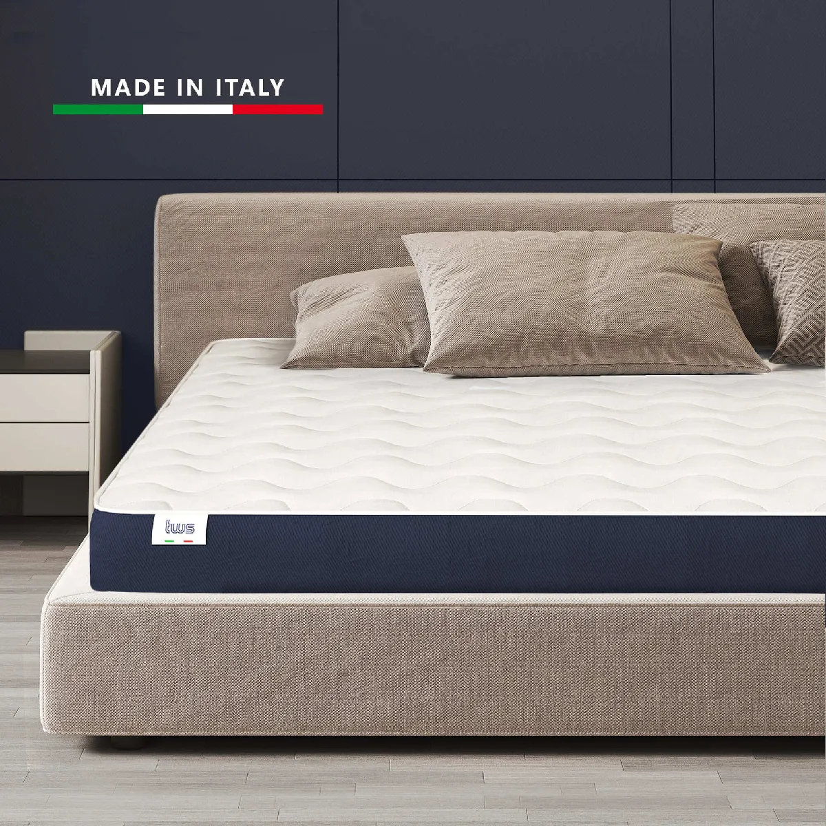 Matelas Orthopédique MiaSuite 140x200 Cm - Waterfoam, Hauteur 22 Cm, Indéformable