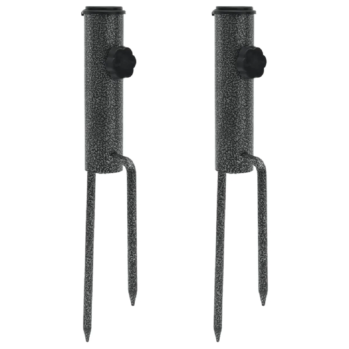 Support de parasol vidaXL Acier galvanisé Résistant à 'eau Dimensions 9x35 cm - vue 2