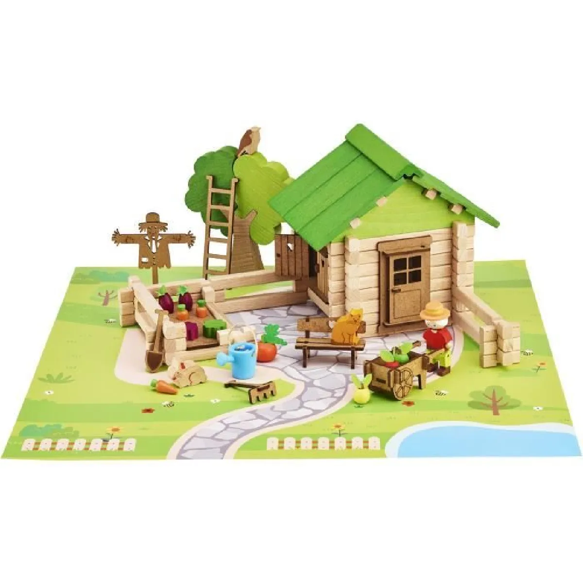 Jeujura Jeu De Construction Bois - 135 Pièces