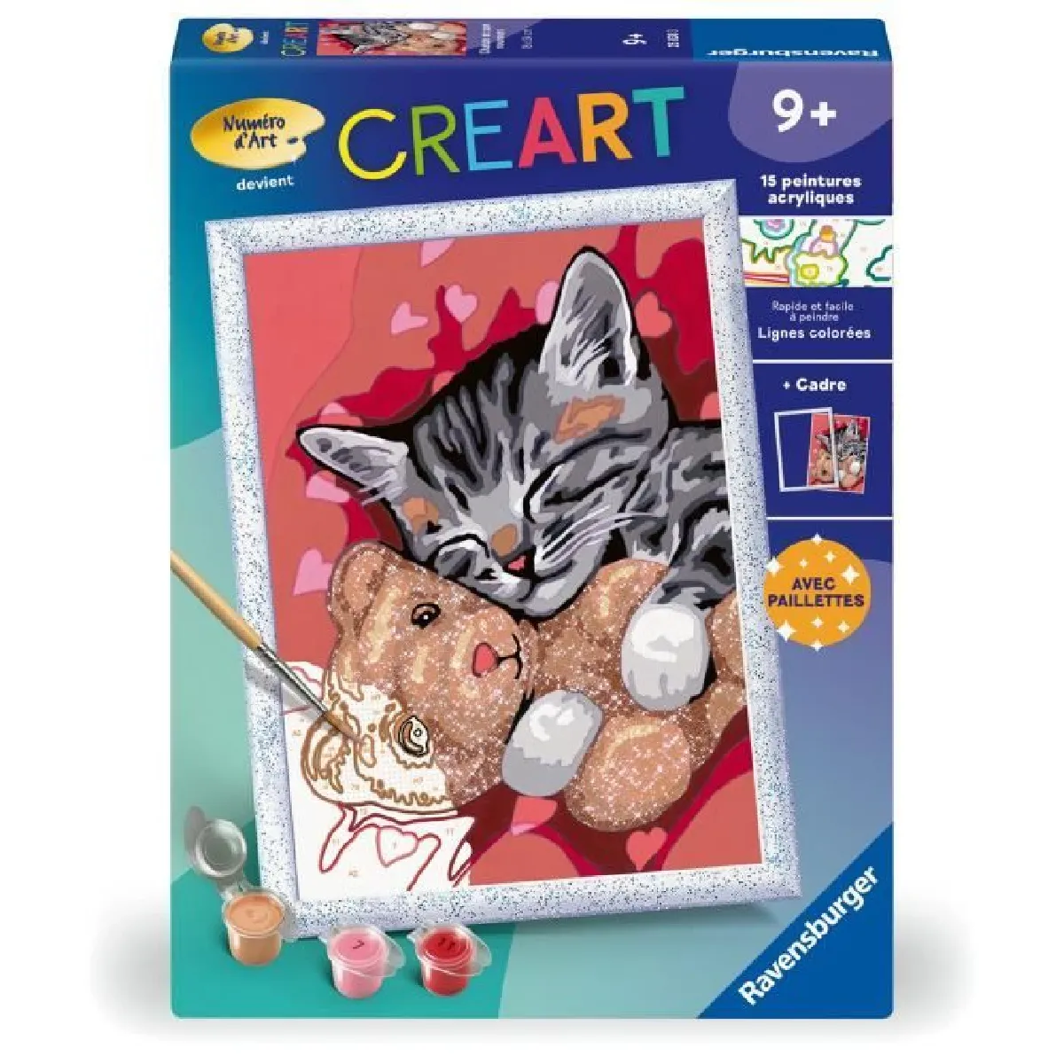 CreArt Kids 18x24cm Licorne Néon Kit de peinture par numéros Numéro d'Art Dès 25904 Ravensburger - vue 5
