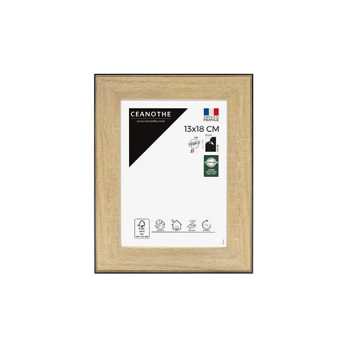 Ceanothe - Cadre Photo Newton - Bois - 13x18 cm - Noir - Image 3