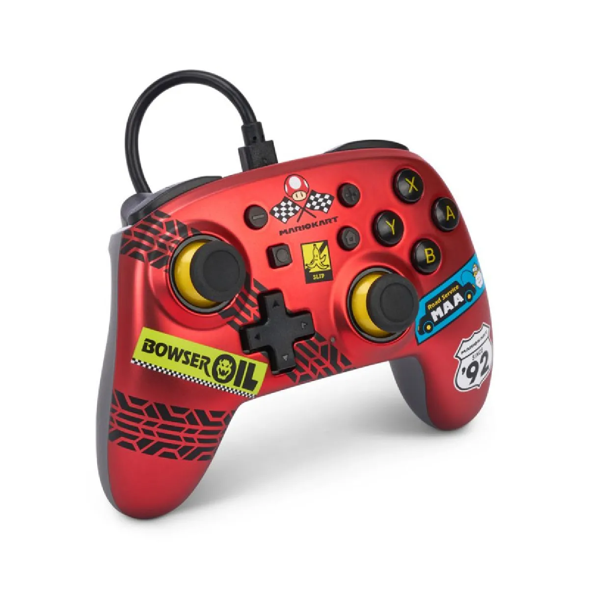 Powera Nano Manette Filaire Amelioree Pour Nintendo Switch Mario Kart Red