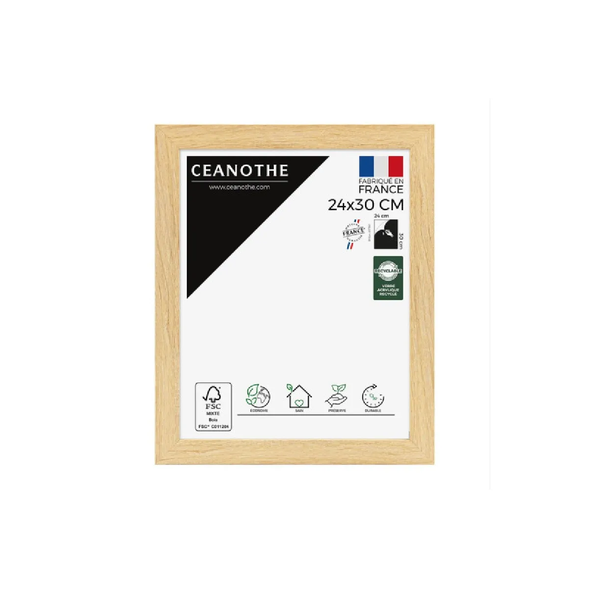 Ceanothe Marron/Clair Eternel Naturel - Cadre Photo 24X30 - Mat