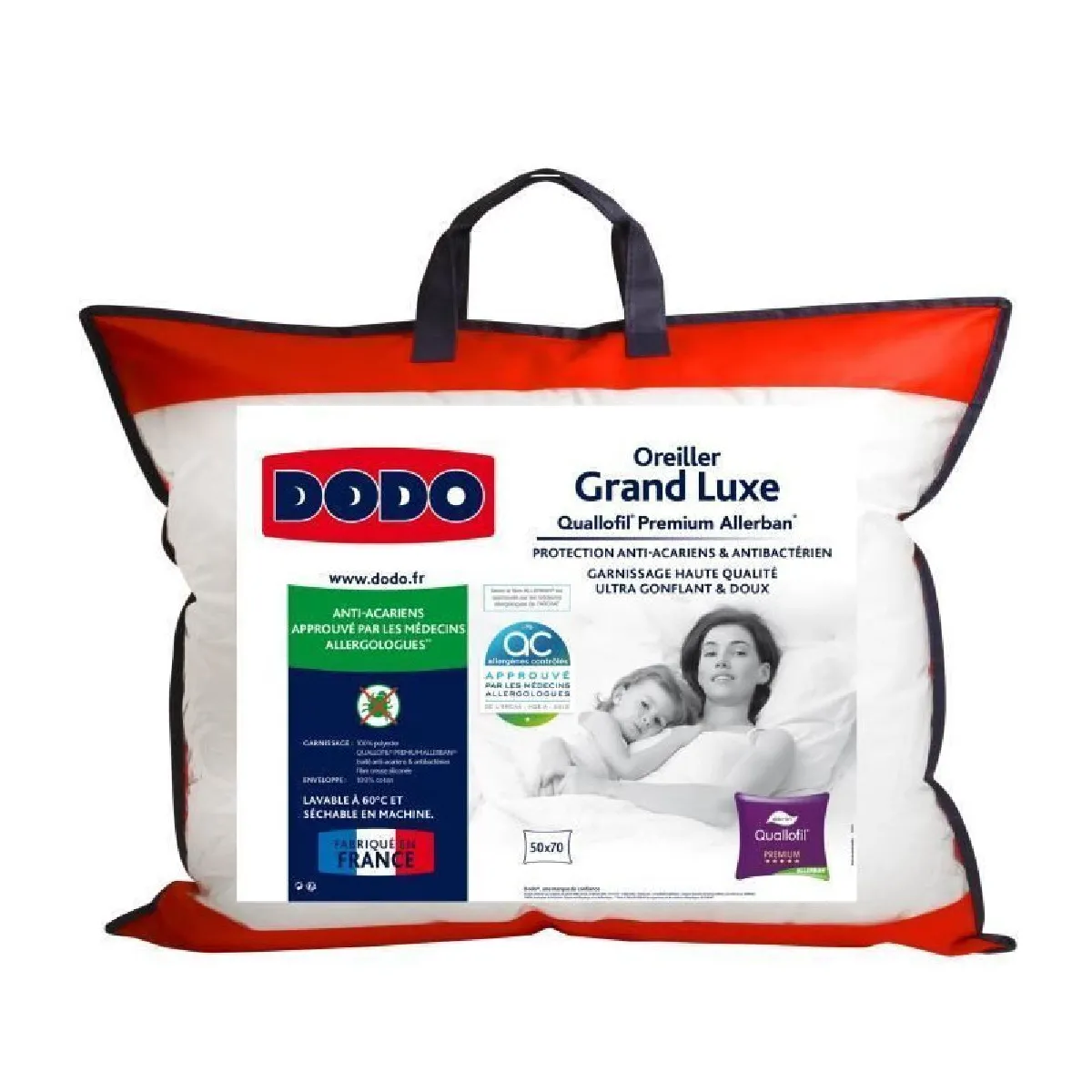 DODO  Oreiller Grand luxe Quallofil Allerban 50x70cm