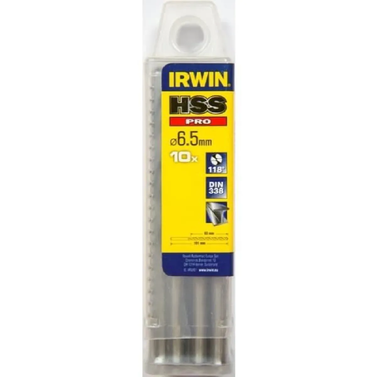 IRWIN  &eacute;tui de forets m&eacute;tal HSS Pro - 10 pi&egrave;ces