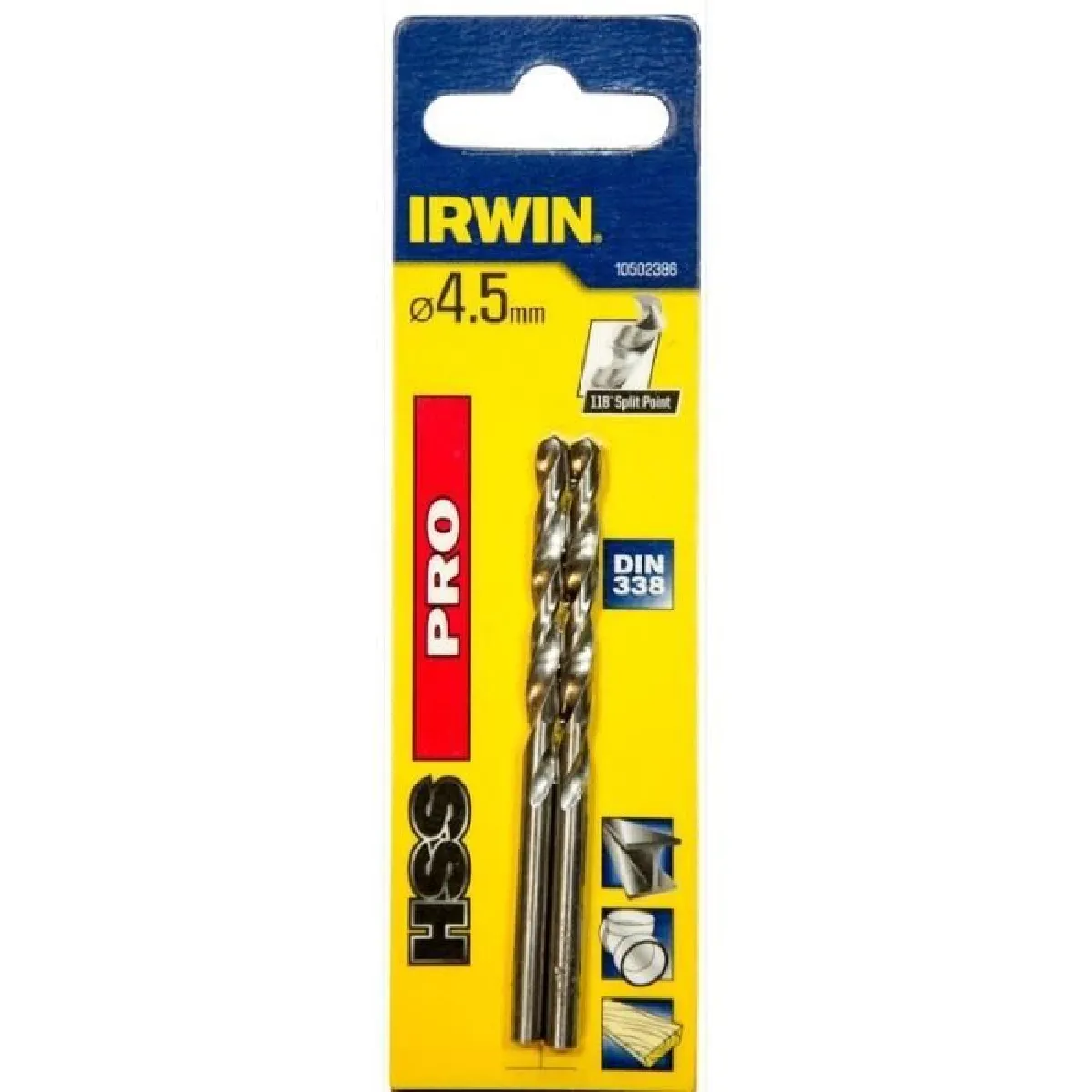 Irwin - Foret Métaux Hss Pro Ø 4,5 Mm - 2 Pièces - Image 4