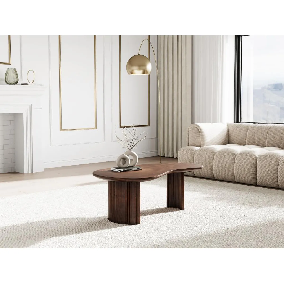 Meilleurs prix pour Table basse en bois d'acacia - Naturel foncé - TAMENIA de Maison Céphy