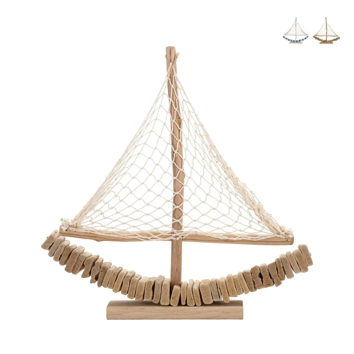 GENERIQUE - Bateau Voilier Déco - Objet de décoration - 45cm - Beige - Image 2
