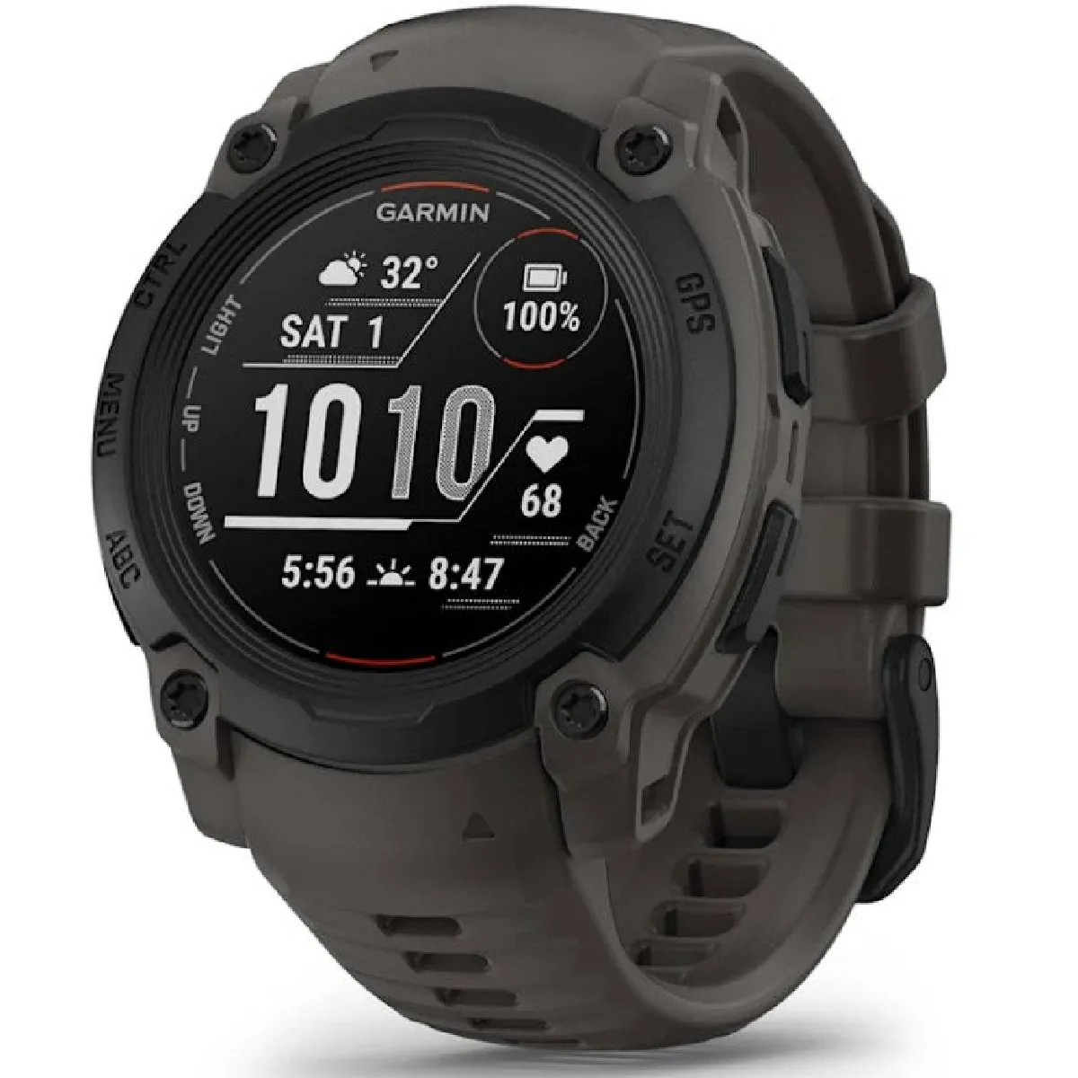 Montre connectée Garmin fenix E AMOLED 47mm Acier avec bracelet - vue 1