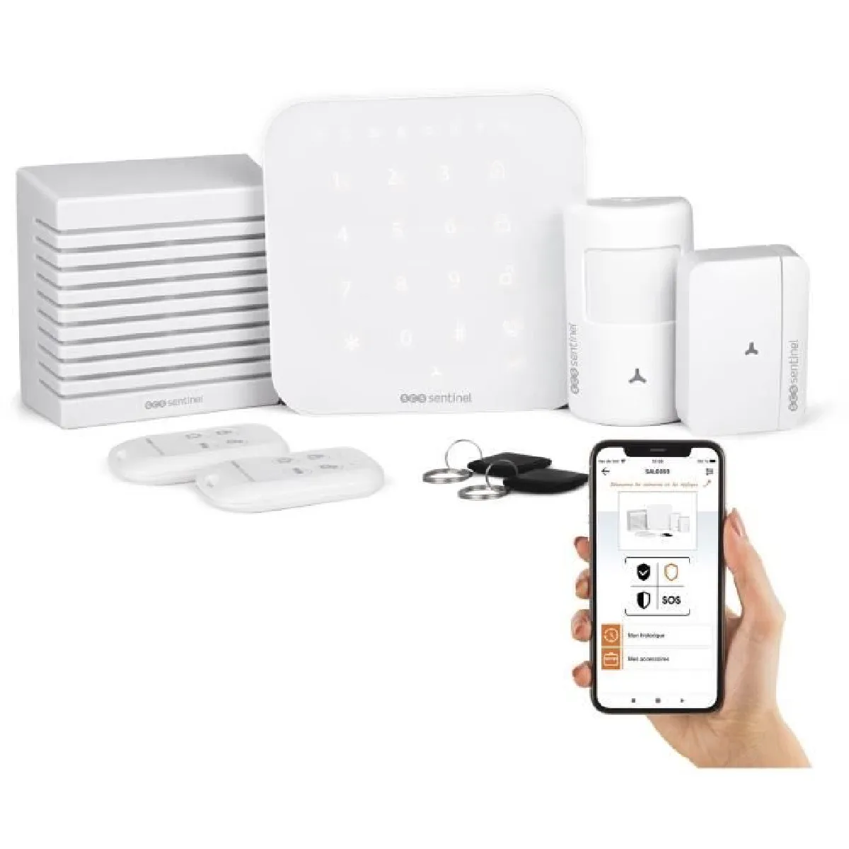 Alarme sans fil connectée Wi Fi et GSM 4G KitAlarm SCS SENTINEL - vue 2
