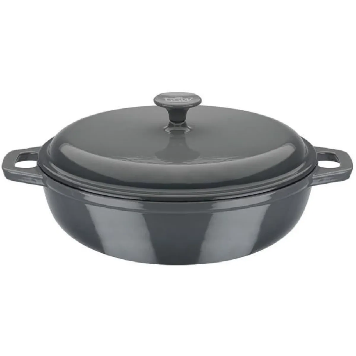 Gsw Gris Cocotte Ronde En Fonte