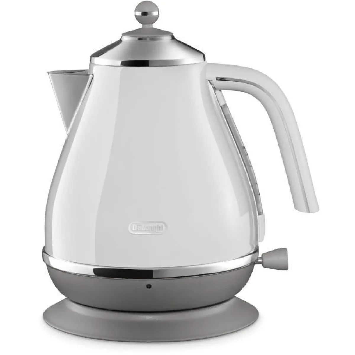 Bouilloire DELONGHI ICONA CAPITALS Acier inoxydable Base amovible et pivotante 360° Filtre anticalcaire