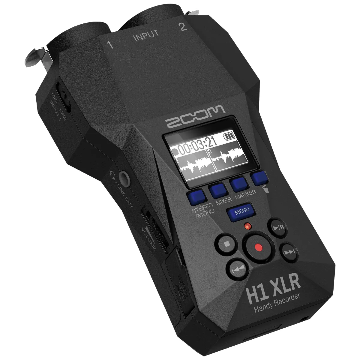 Zoom Noir Enregistreur 2 Pistes 32 Bits À Virgule Flottante H1 Xlr - Image 3