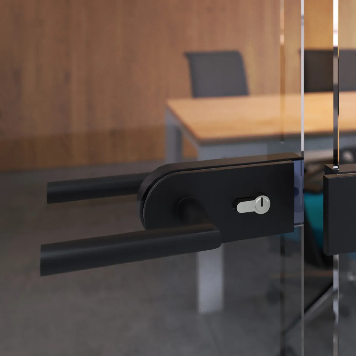 Emuca Noir Poignée De Porte En Verre