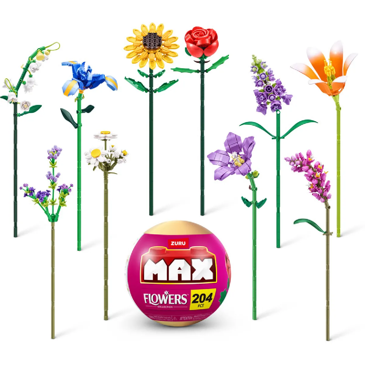 BRIQUES MAX FLEURS ASS10 PRE15 ZURU ZUU83184GQ1 - Briques & blocs