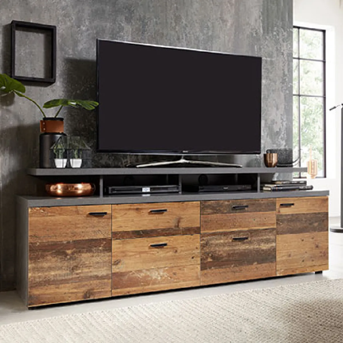 Mes Meuble Tv Scandinave - Bois Foncé