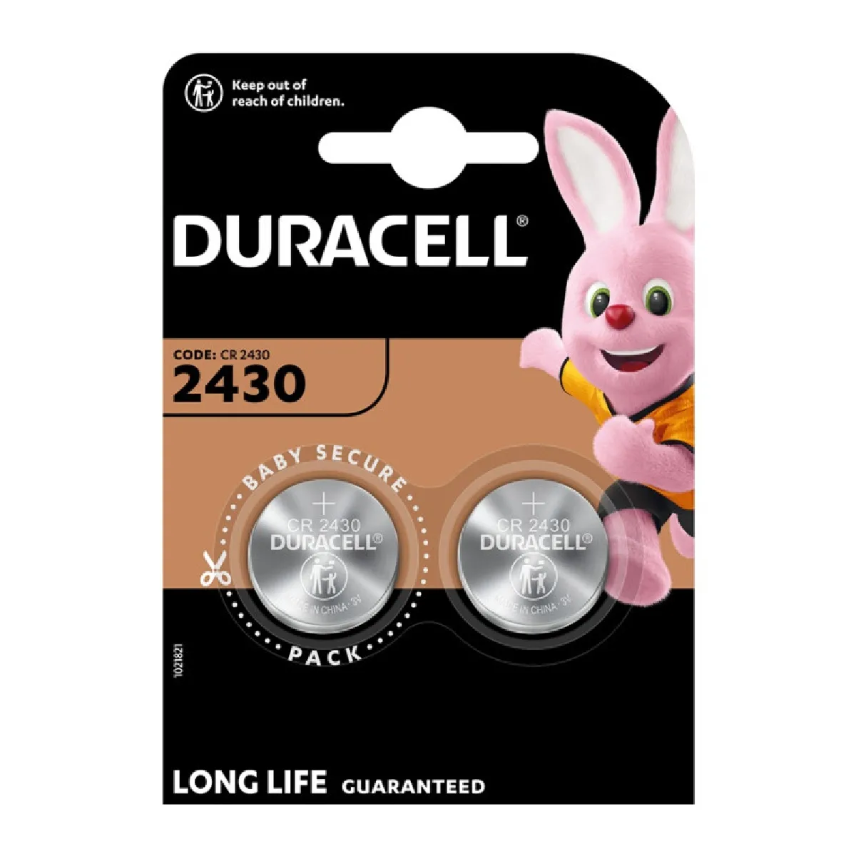 Duracell Pile bouton CR2430 Litium 3V 2 unités