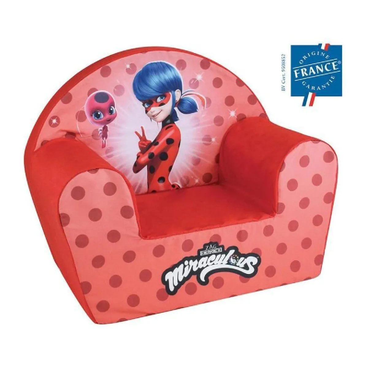 Fun house Fauteuil club Miraculous enfant - Rouge Fun house Fauteuil club Miraculous enfant - Rouge