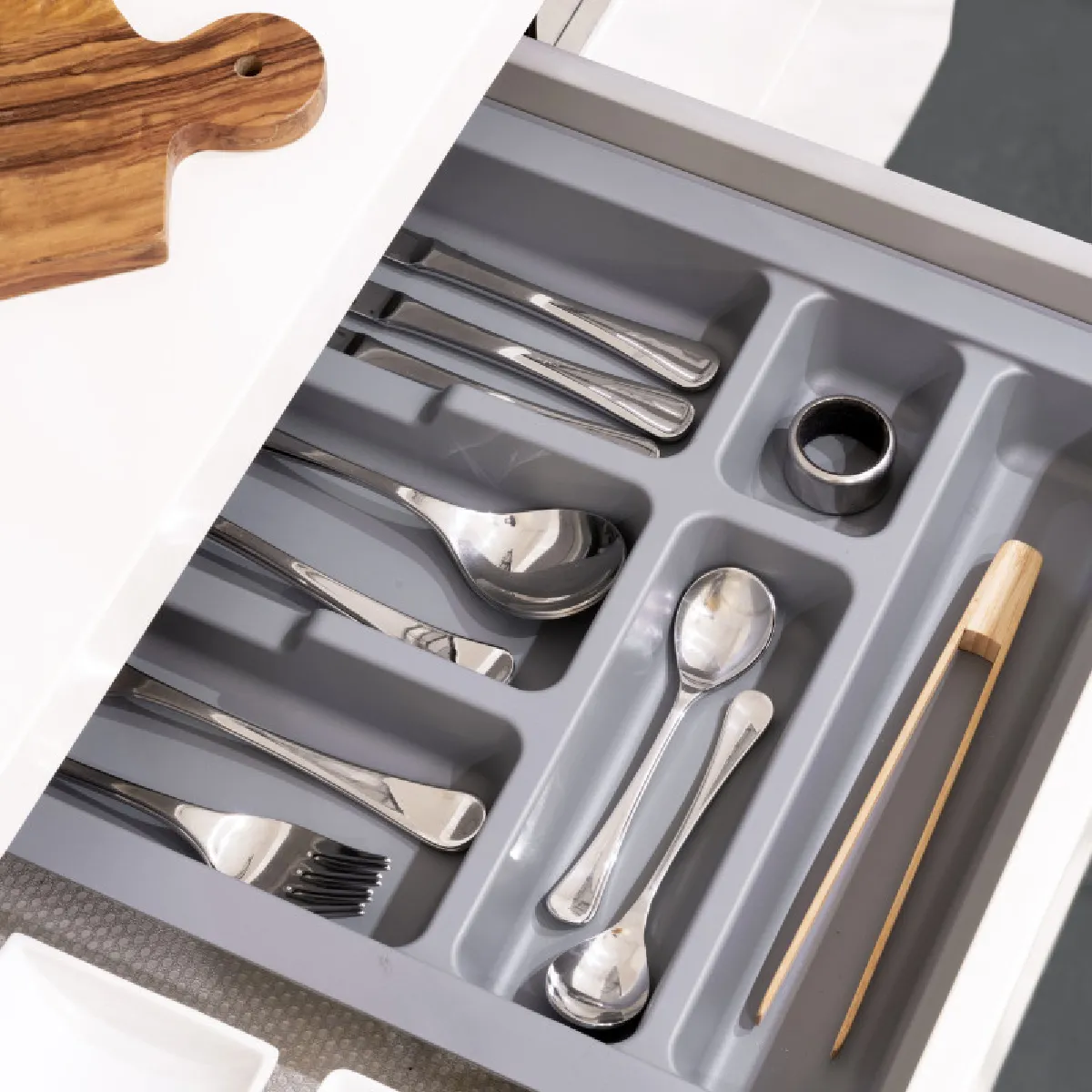 Emuca - Range-couverts pour tiroir de cuisine - Module 500 mm - Gris - Image 3