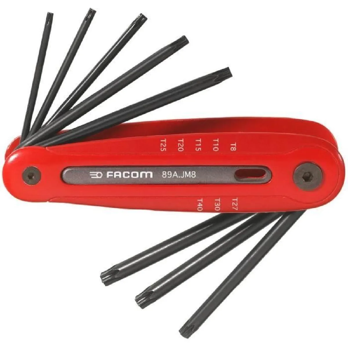 Facom Jeu de 8 clés allen - 89R.JM8PB - Torx résistorx - Sur monture - 8-40 mm