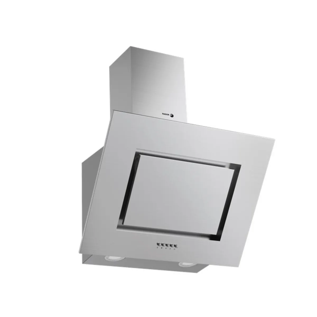 Hotte déco murale inclinée 60cm Inox Aspiration : 608m3h Filtre à FAGOR FHI6600A