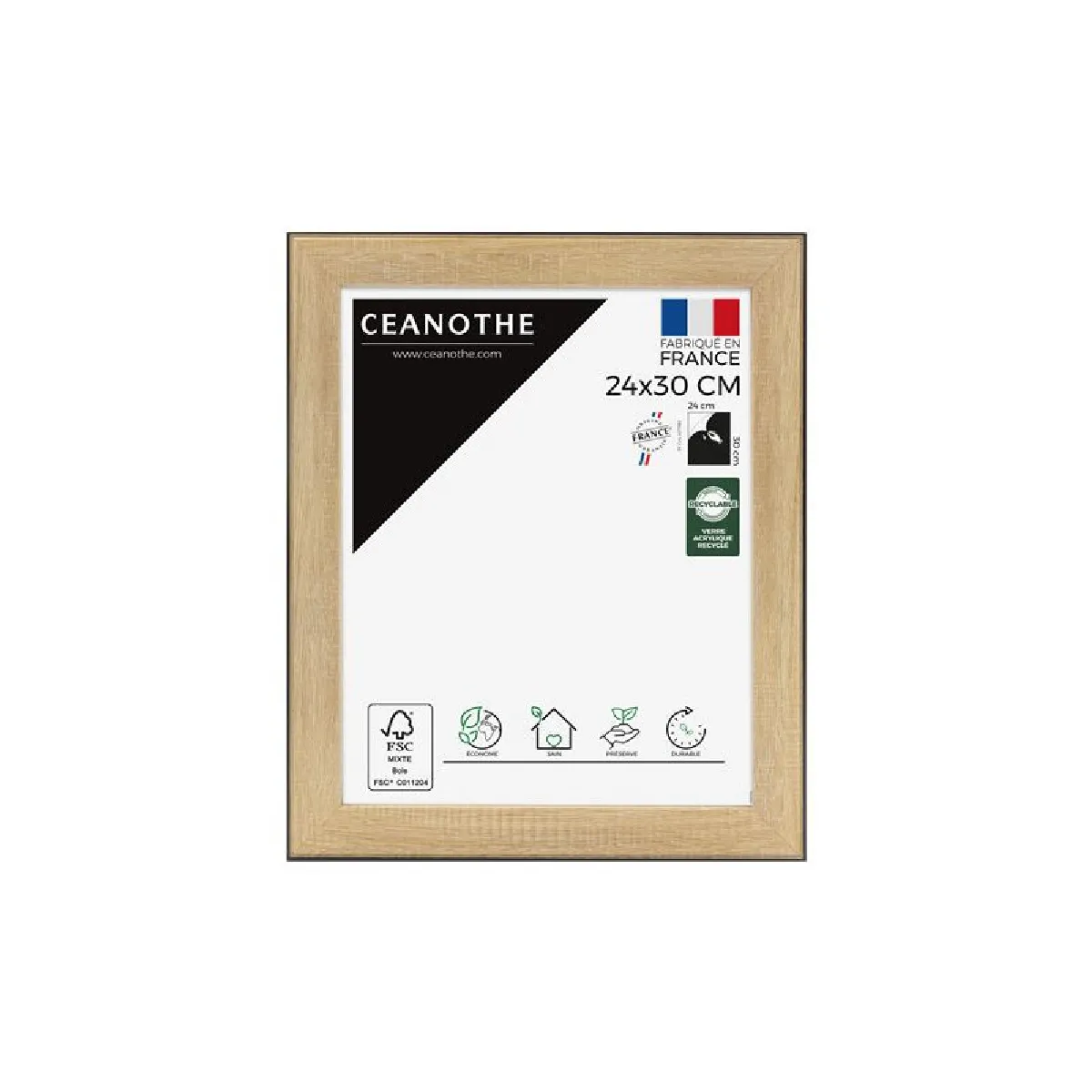 Ceanothe Bois Et Noir Cadre Photo Newton 24 X 30 Cm - Image 3
