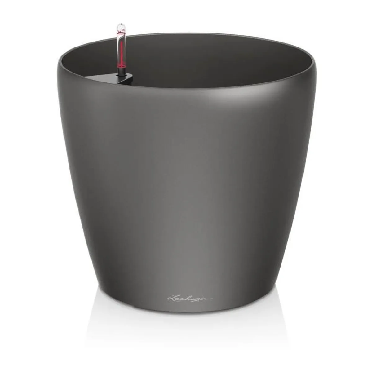 Lechuza Pot De Fleur Classico Premium 70 - Kit Complet, Anthracite Métallisé