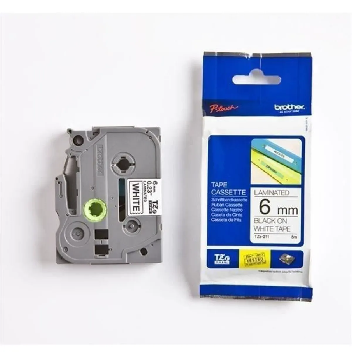 Ruban étiqueteuse laminé BROTHER P TOUCH TZE 211 sur 6mm - vue 4