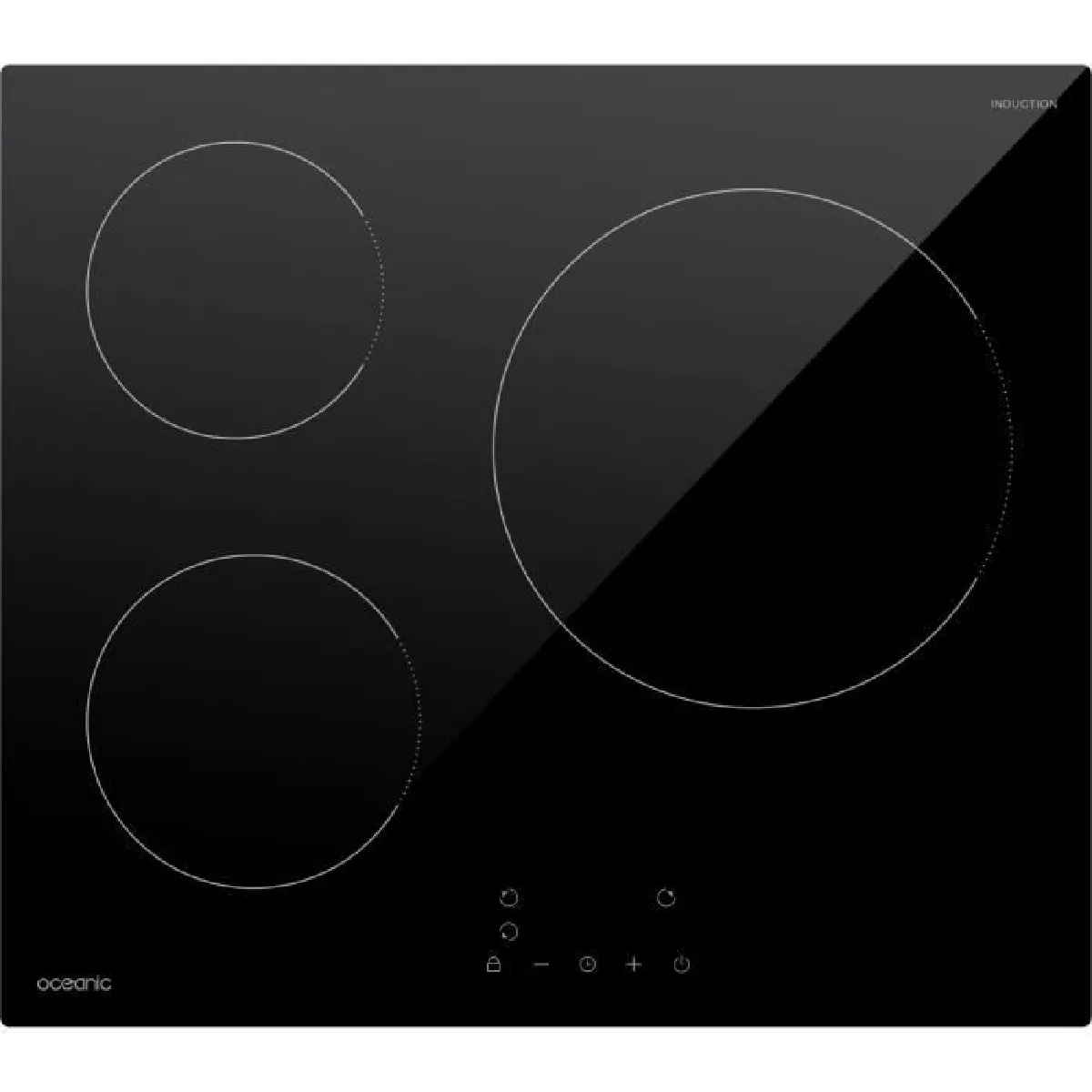 Joom Oceanic Table De Cuisson Induction 3 Foyers L60 X P52 Cm Oceati3z7b - Image 5