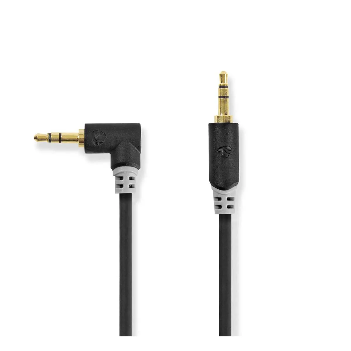 Nedis Câble Audio Stéréo 3,5 Mm Mâle - 3,5 Mm Mâle Coudé 1,0 M Anthracite - Image 3
