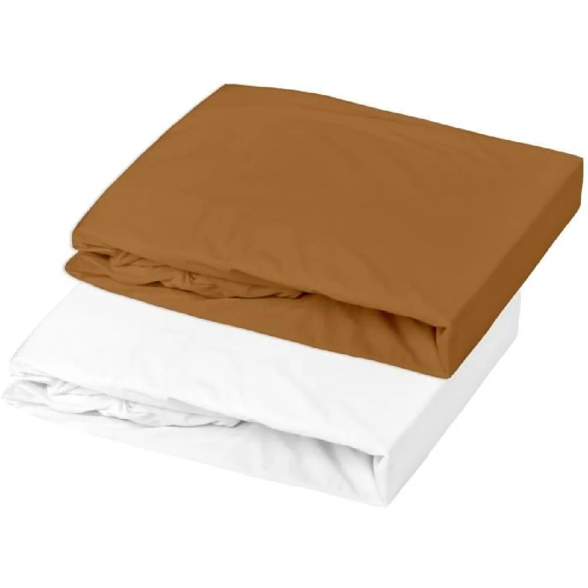 Domiva drap housse et alèse bébé - Caramel