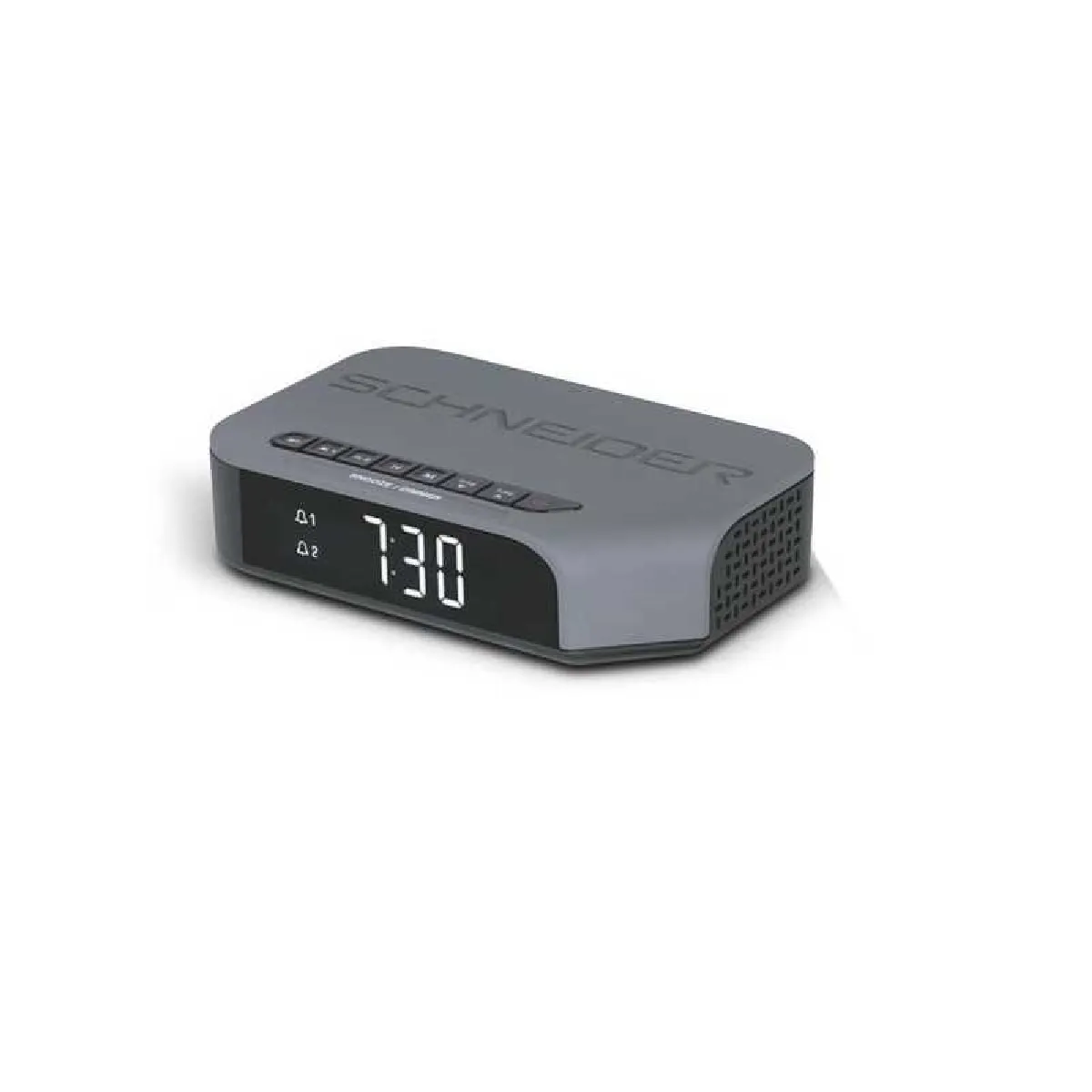 Radio-Réveil Schneider SC310G – FM, Double Alarme, Écran LCD Blanc - vue 6