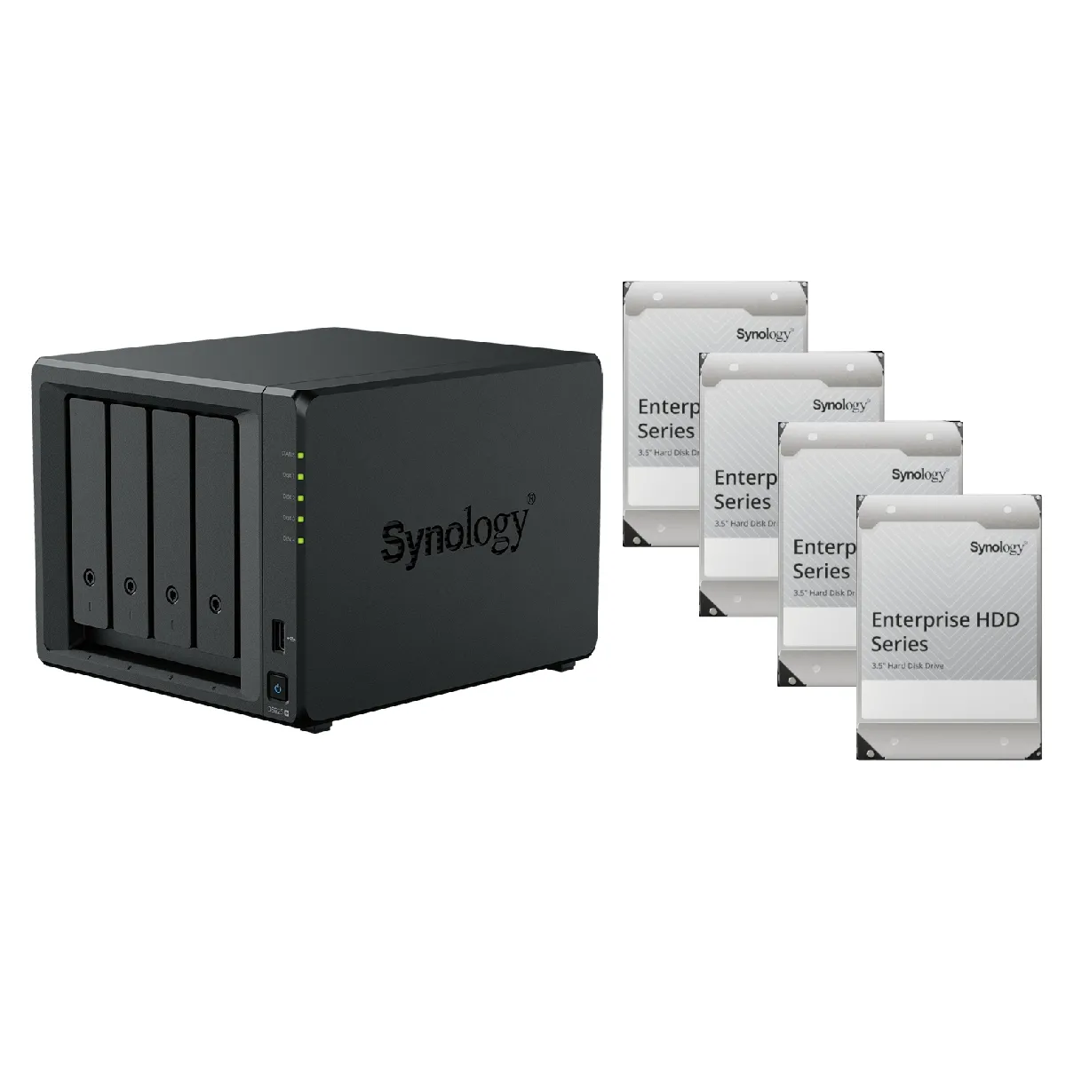 Serveur NAS Synology DS925+ (4Go RAM) avec 4x 20To HAT Enterprise