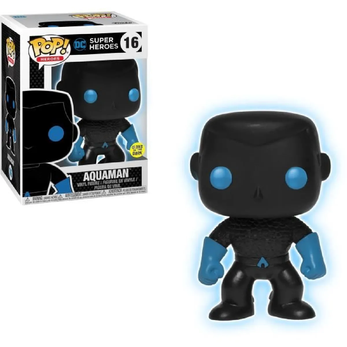 Justice League Aquaman Silhouette GITD Pop! Figure EE Excl