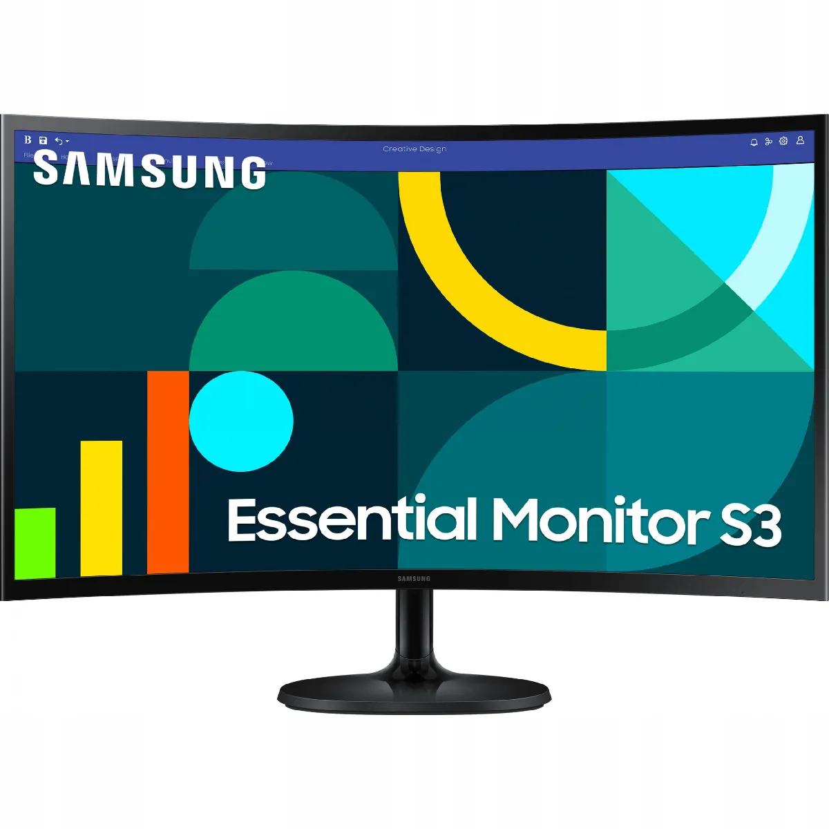 Samsung S36GD Essential S27D364GAU Moniteur incurvé 27" avec Panneau VA résolution Full HD Temps de réponse 4 ms taux de rafraîchissement 100 Hz Eco Saving Plus Flicker Free