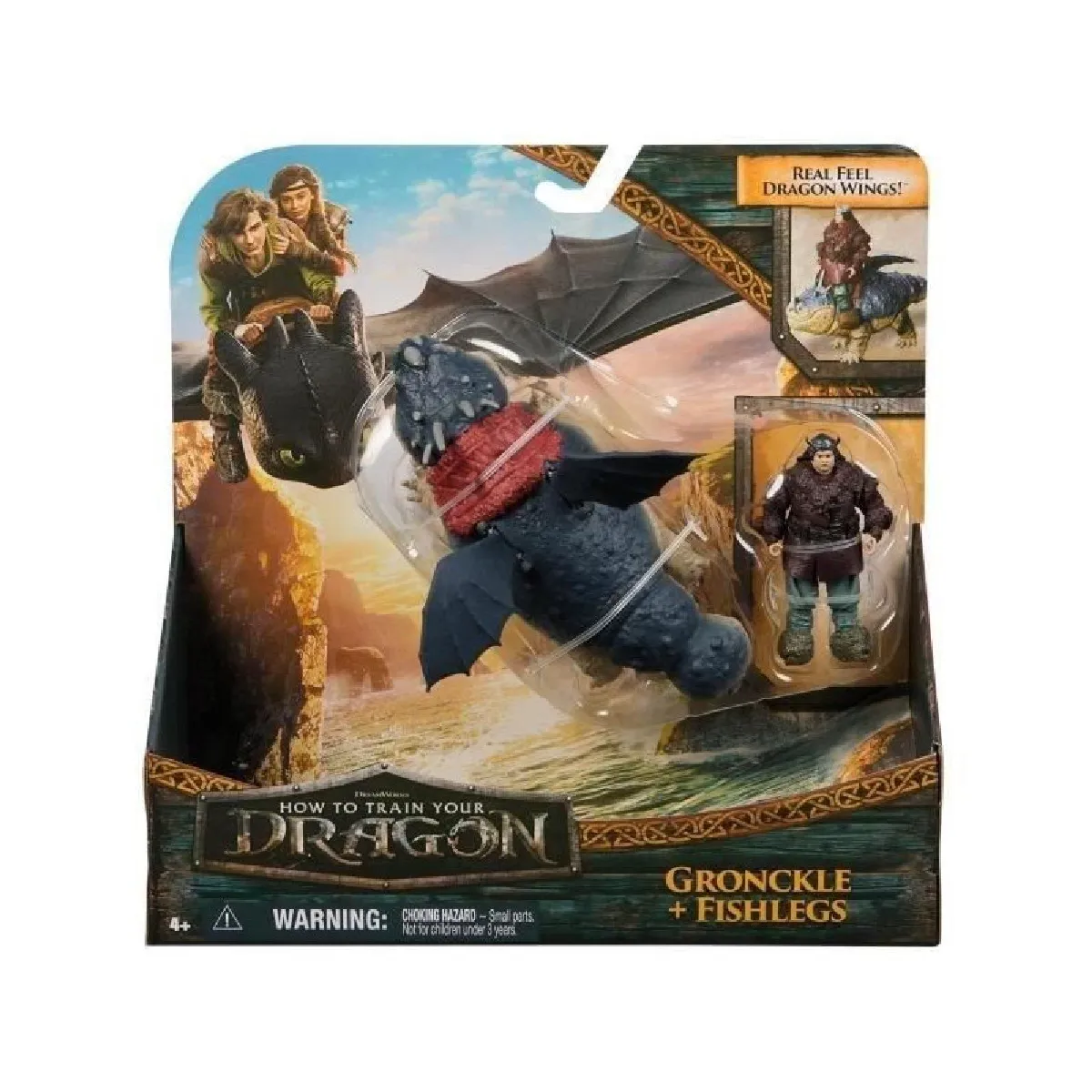 SPIN MASTER PACK DRAGON ET VIKING 25 CM GRONK Dragons Movie