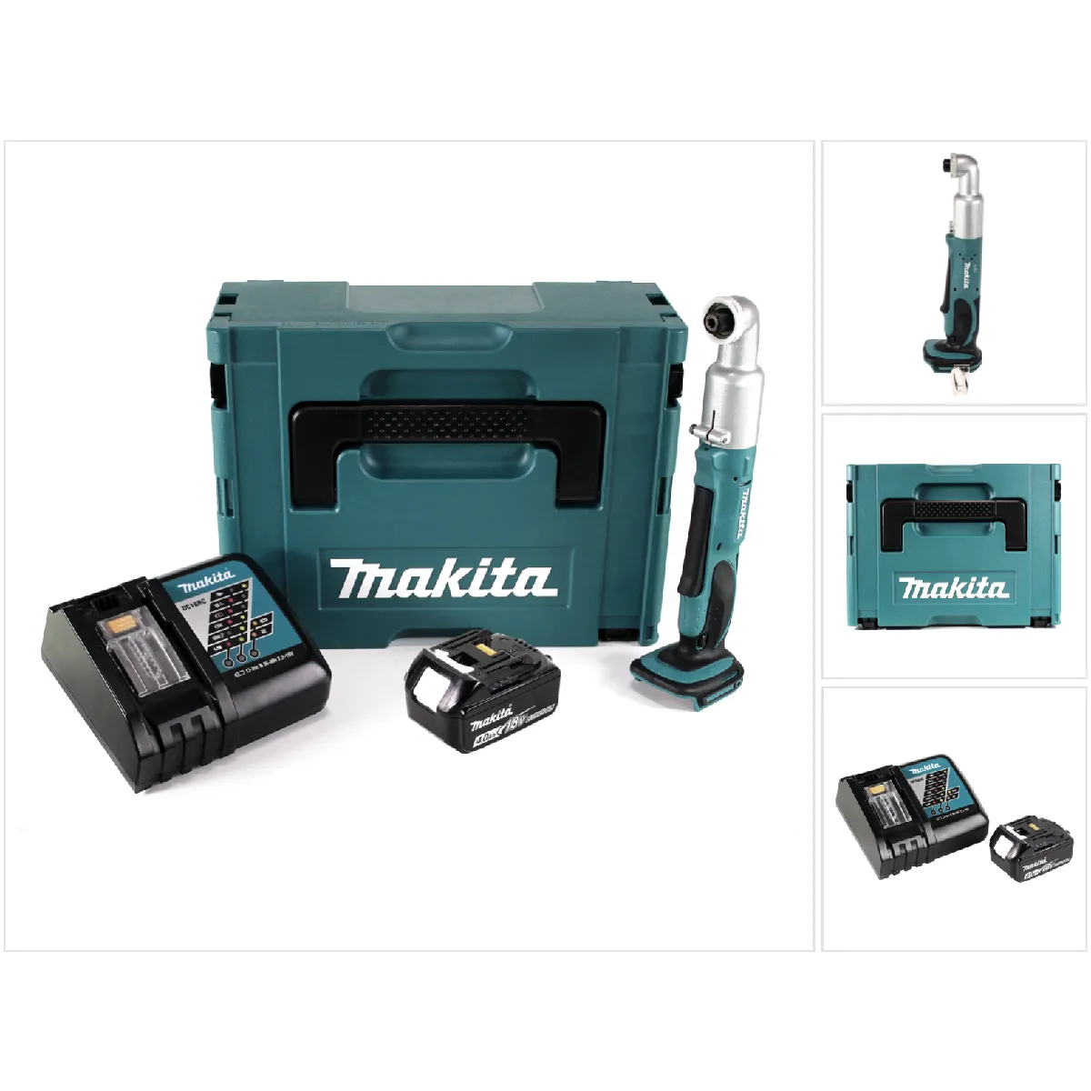 Makita DTL 061 RM1J Visseuse d'angle sans fil 18V 14 60Nm + 1x batterie 4 0Ah + chargeur + Makpac