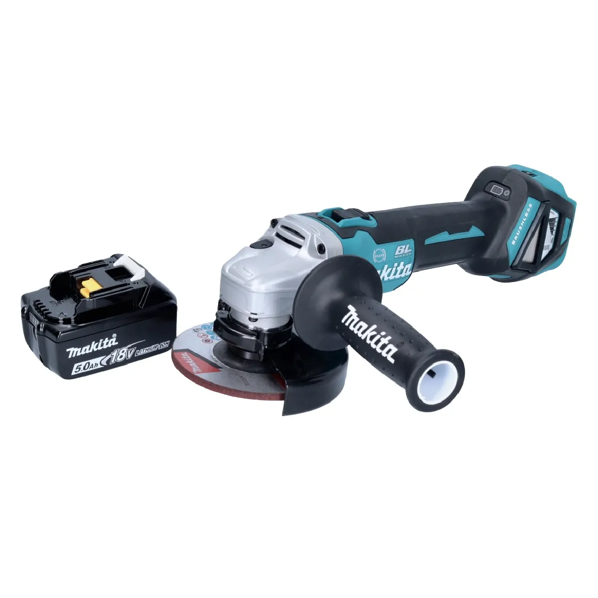 Makita DGA 513 T1 Meuleuse d'angle sans fil 18 V 125 mm Brushless + 1x batterie 5 0 Ah sans chargeur - vue 2