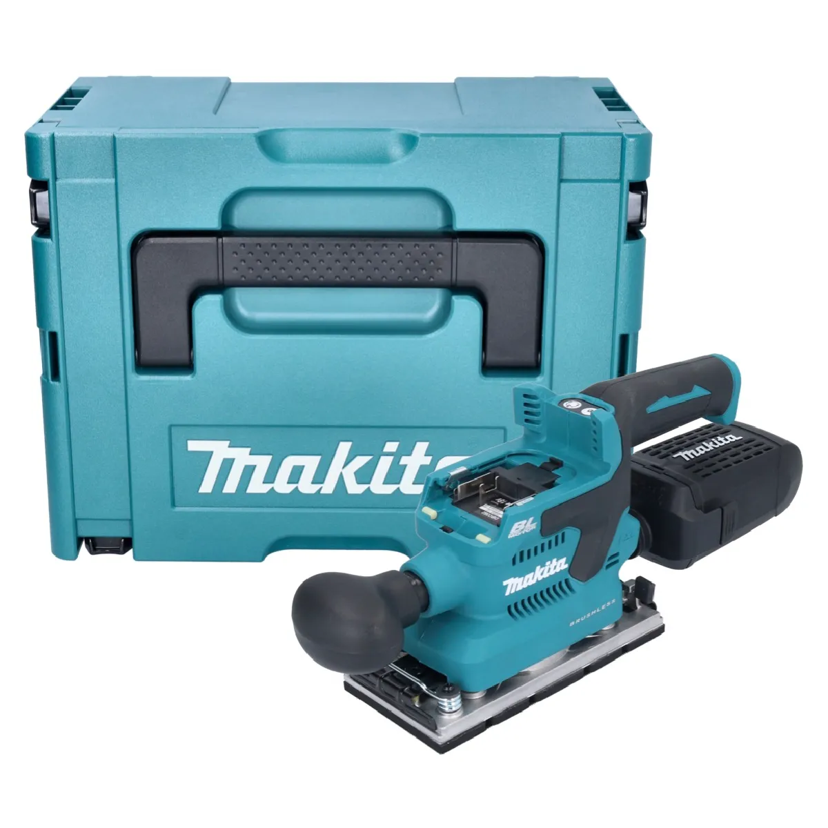 Makita DBO 382 ZJ Ponceuse vibrante sans fil 18 V 93 x 185 mm Brushless + Makpac sans batterie sans chargeur