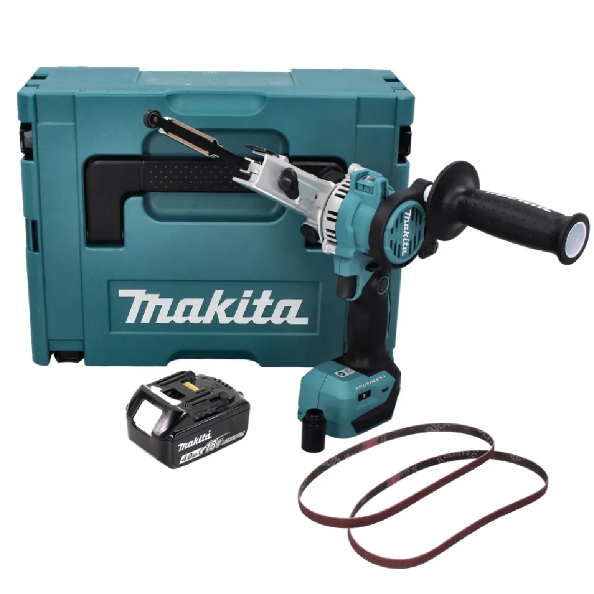 Makita DBS 180 M1J à bande sans fil 18 V 9 x 533 mm Brushless + 1x batterie 4 0 Ah + Makpac sans chargeur - vue 2