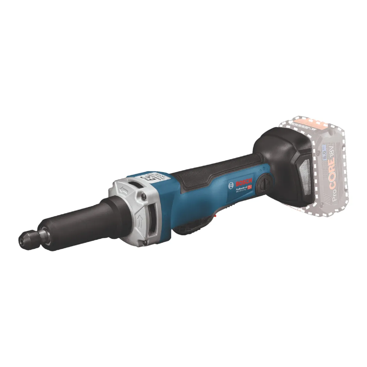 Bosch GGS 18V 23 PLC Professional Meuleuse droite sans fil 18 V Brushless + 1x batterie 5 0 Ah + Boxx sans chargeur