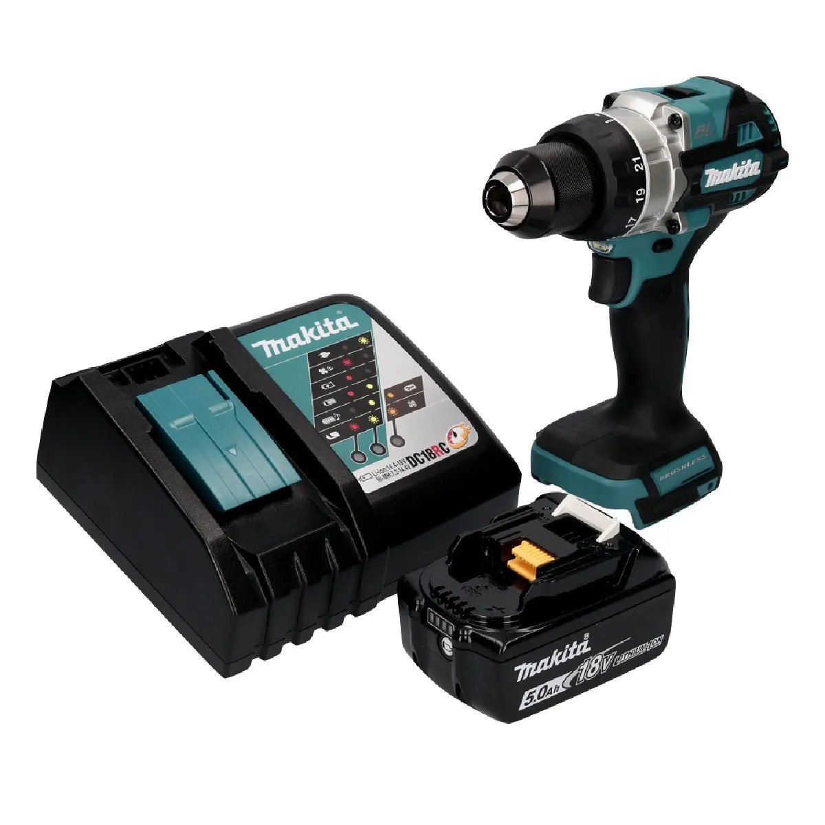 Perceuse visseuse sans fil Makita DDF 486 18V Brushless 130 Nm - vue 3